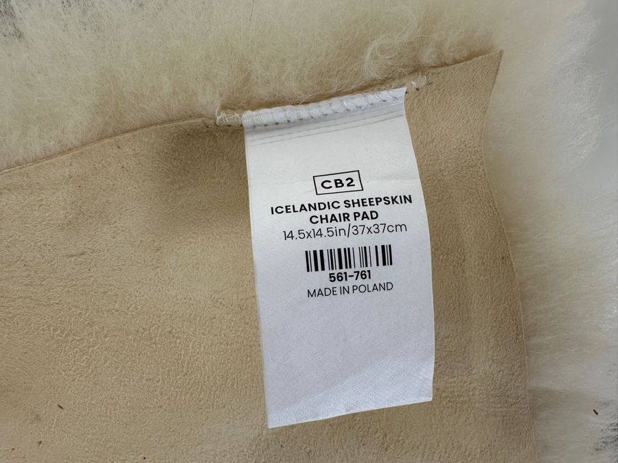 Pair Of CB2 Black Chiaro Counter Stools 24' With Acrylic Seats And Optional Icelandic Sheepskin Chair Pads 24' Seat Height, 34' Back Height [Photo 6]