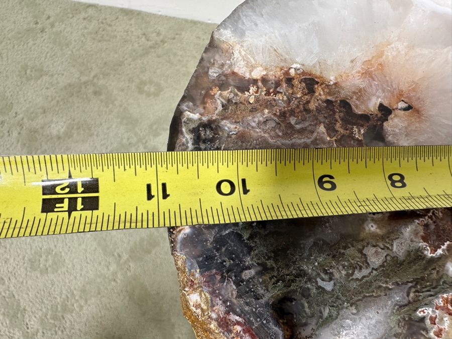 Pair Of Hand Crafted Raw Agate Side Tables 11W X 24.5H [Photo 10]