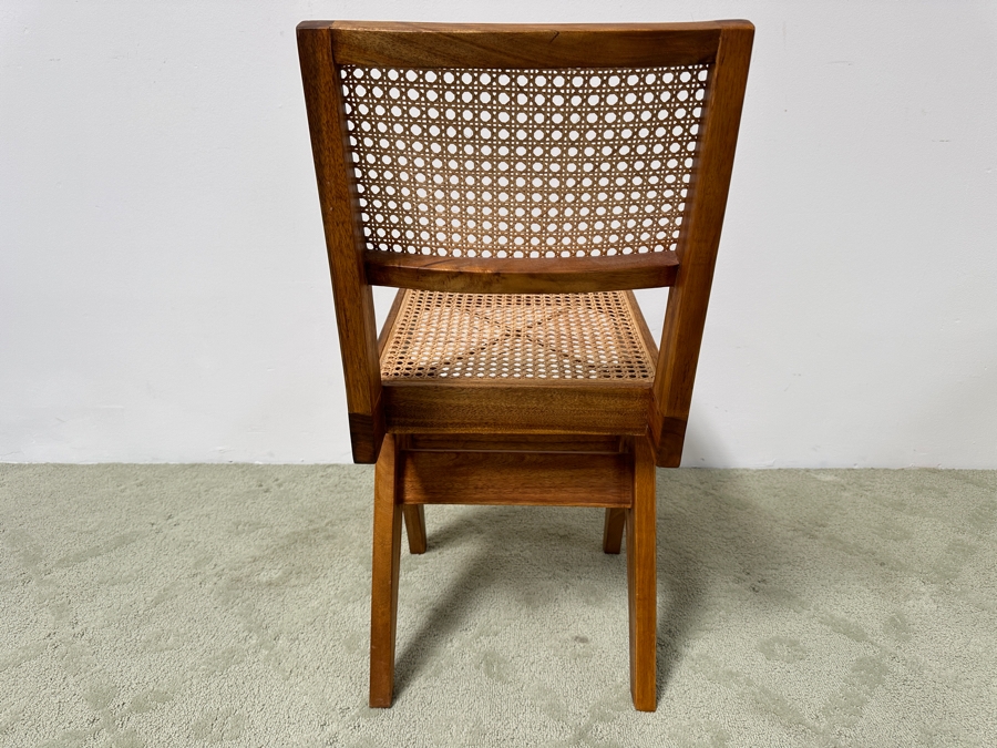 Jeanneret Wooden Cane Seat / Back Dining Side Chair By France & Son 15W X 18D X 32H [Photo 6]