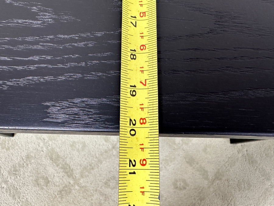 Black Wooden Console Sofa Table 48W X 20D X 30H [Photo 8]