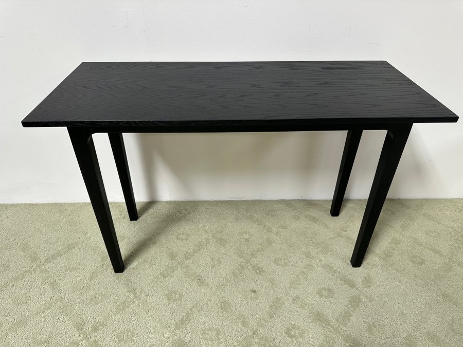 Black Wooden Console Sofa Table 48W X 20D X 30H [Photo 5]