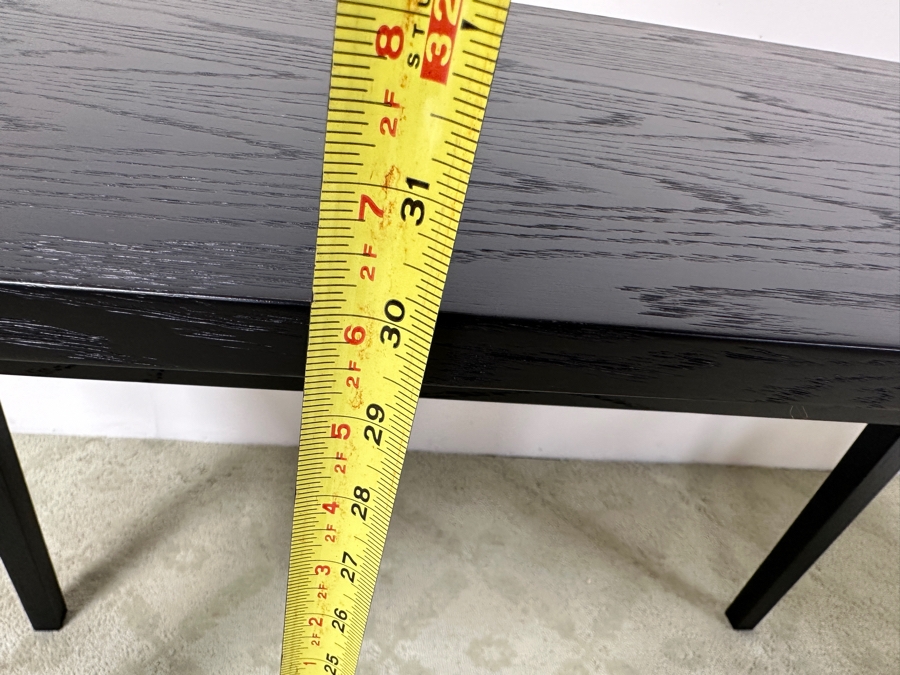 Black Wooden Console Sofa Table 48W X 20D X 30H [Photo 9]