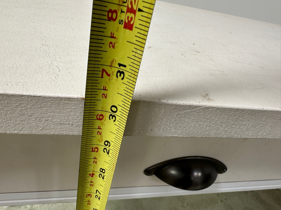 White Console Sofa Table With Two Drawers 60W X 19D X 30.5H [Photo 9]