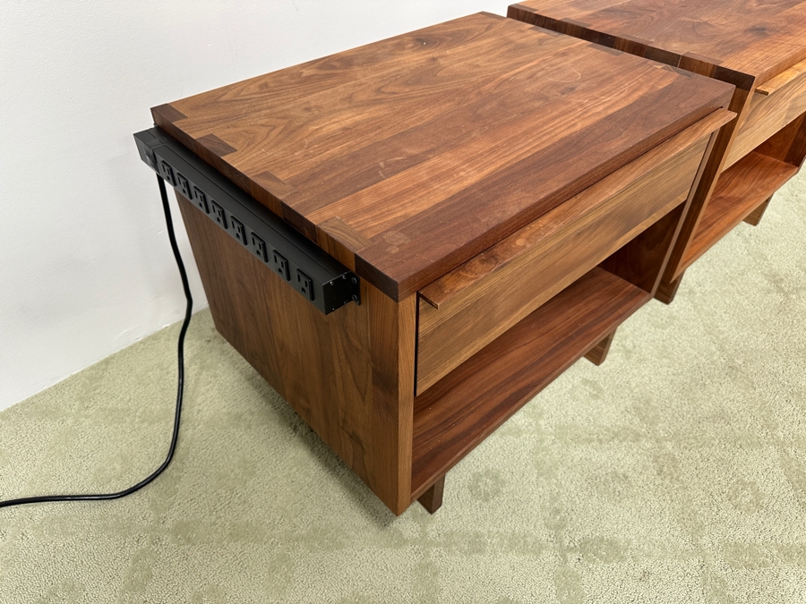 Pair Of Room & Board Wooden Nightstands With Drawer 28W X 21D X 22H [Photo 11]