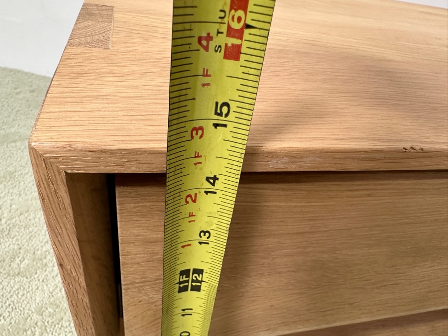 Pair Of Nordic Oak Bedside Tables Nightstands With Drawer 22.5W X 16D X 14.5H Retails $1,700 [Photo 12]