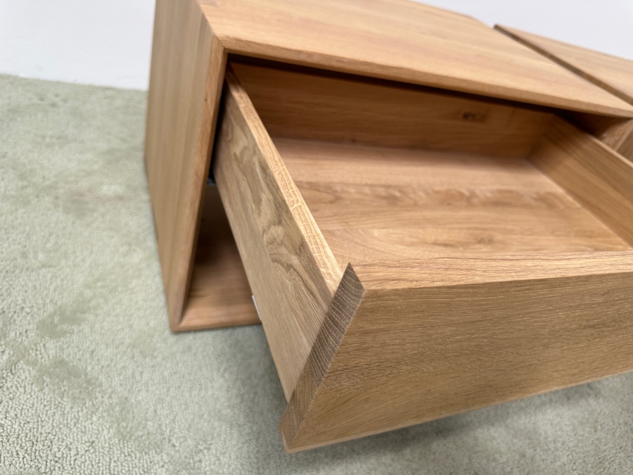 Pair Of Nordic Oak Bedside Tables Nightstands With Drawer 22.5W X 16D X 14.5H Retails $1,700 [Photo 6]
