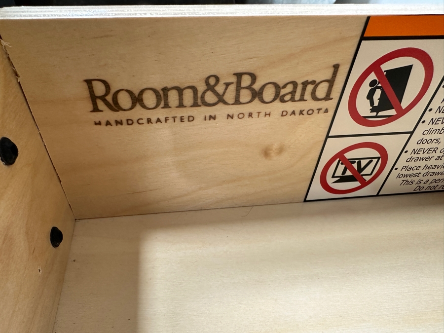 Room & Board Wooden 6-Drawer Chest Of Drawers Dresser 60W X 21D X 32H [Photo 8]