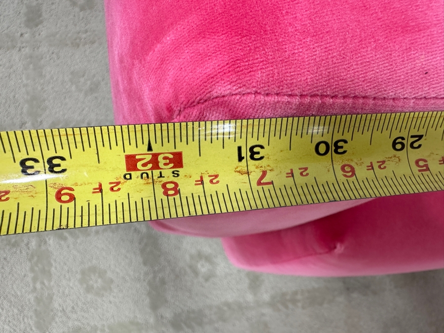 Pair Of Stunning Pink Velvet Designer Armchairs With Brass Front Feet - Very Comfortable 32.5W X 34D X 33H [Photo 11]