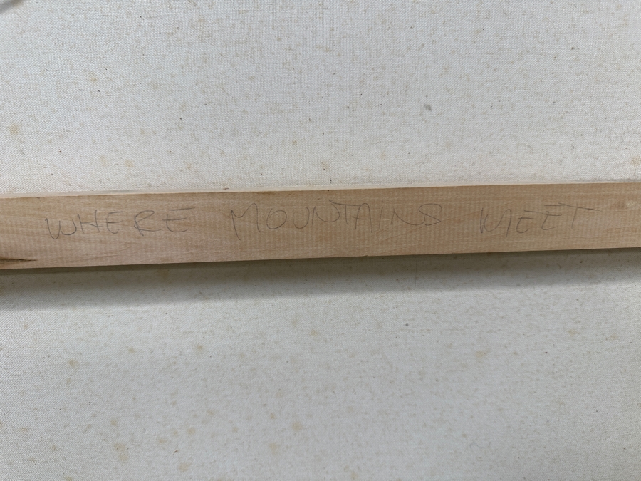 Joanne Teasdale Original Oil Painting On Canvas Titled 'Where Mountains Meet' 36 X 48 Appraised At $5,000 With Certificate Of Authenticity Purchased From The Coda Gallery In Palm Desert, CA [Photo 20]