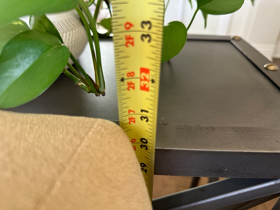 Just Added - Upholstered Tufted Modern Sofa # 1 Designer Unknown With Four Throw Pillows 90'W X 35'D X 31'H [Photo 6]