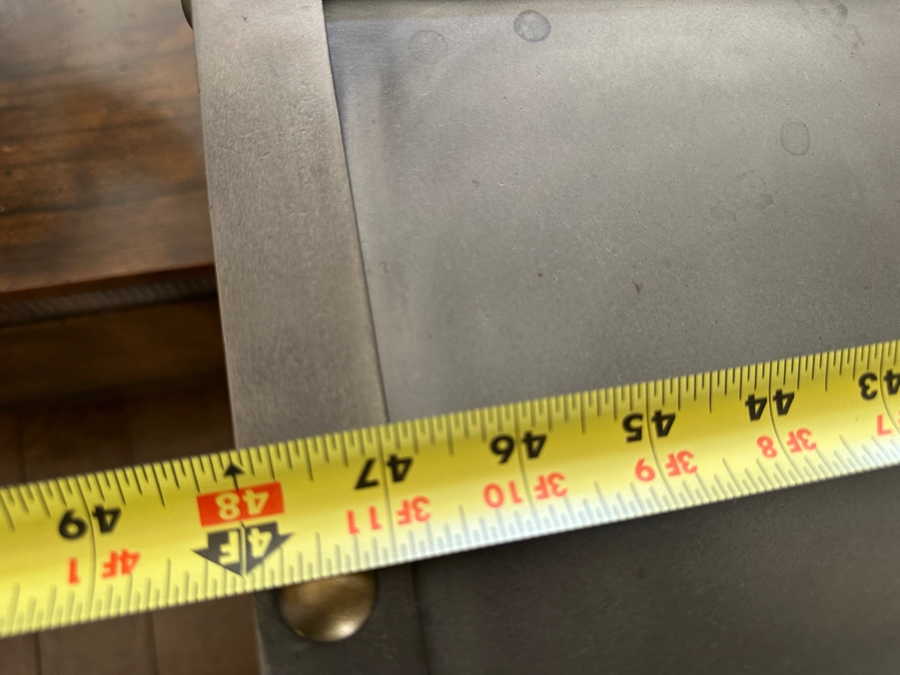 Pair Of Restoration Hardware X-Brace Metal Console Tables Each Measuring 48W X 12D X 29.5H [Photo 7]