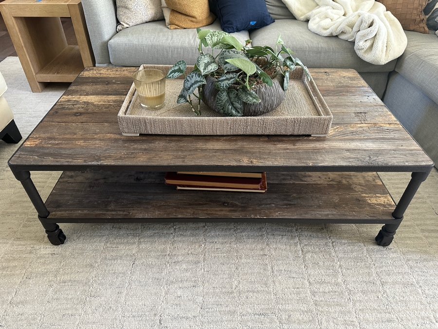 Restoration Hardware Dutch Iron Industrial Coffee Table 31.5 X 55 X 17.5H [Photo 2]