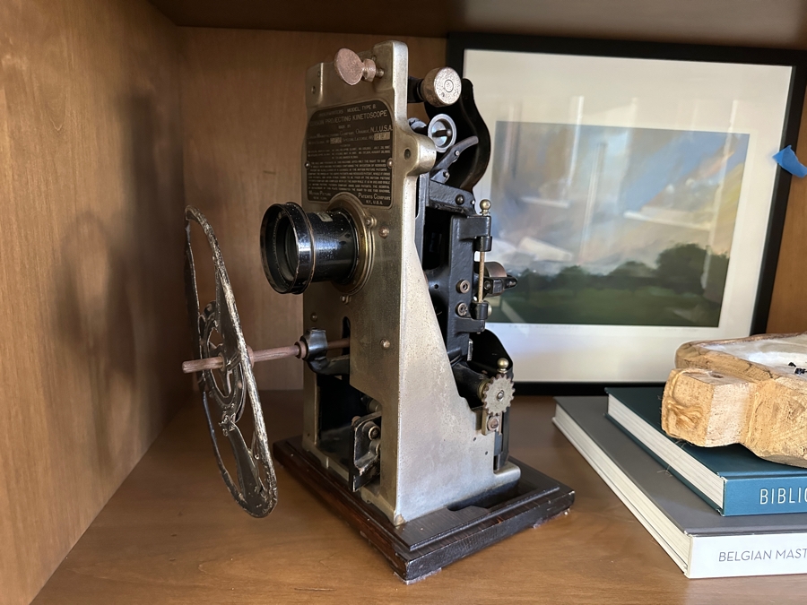 Antique Edison Projecting Kinetoscope Model Type B 1903 Patent Date From The Motion Picture Patents Company Serial Number 2515 'Underwriters Model' 11W X 11D X 14.5H [Photo 15]