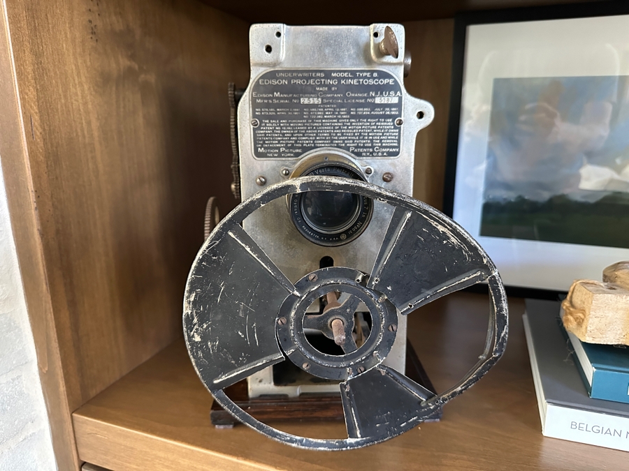 Antique Edison Projecting Kinetoscope Model Type B 1903 Patent Date From The Motion Picture Patents Company Serial Number 2515 'Underwriters Model' 11W X 11D X 14.5H [Photo 2]