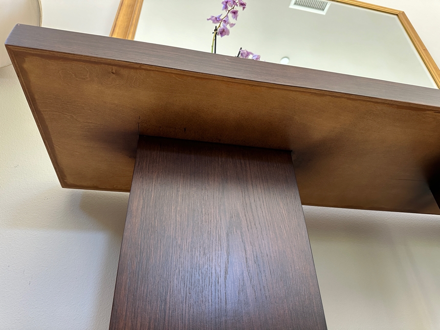 Modernist Wooden Console Sofa Table 55W X 15D X 29.5H [Photo 3]