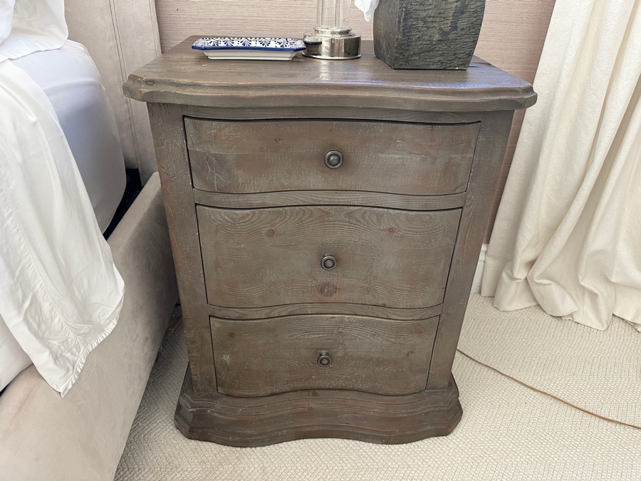 Pair Of Restoration Hardware Wooden Nightstands  [Photo 2]