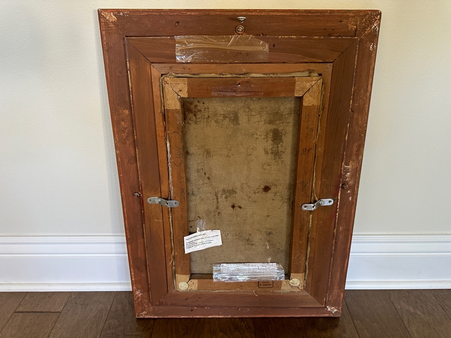 Pierre Maubert (1884-1957, France) Original Oil Painting On Canvas Titled 'Promenade Automnale Dans Le Vexin' Circa 1930 12 X 19 In Antique Frame 20.5 X 28.5 [Photo 8]