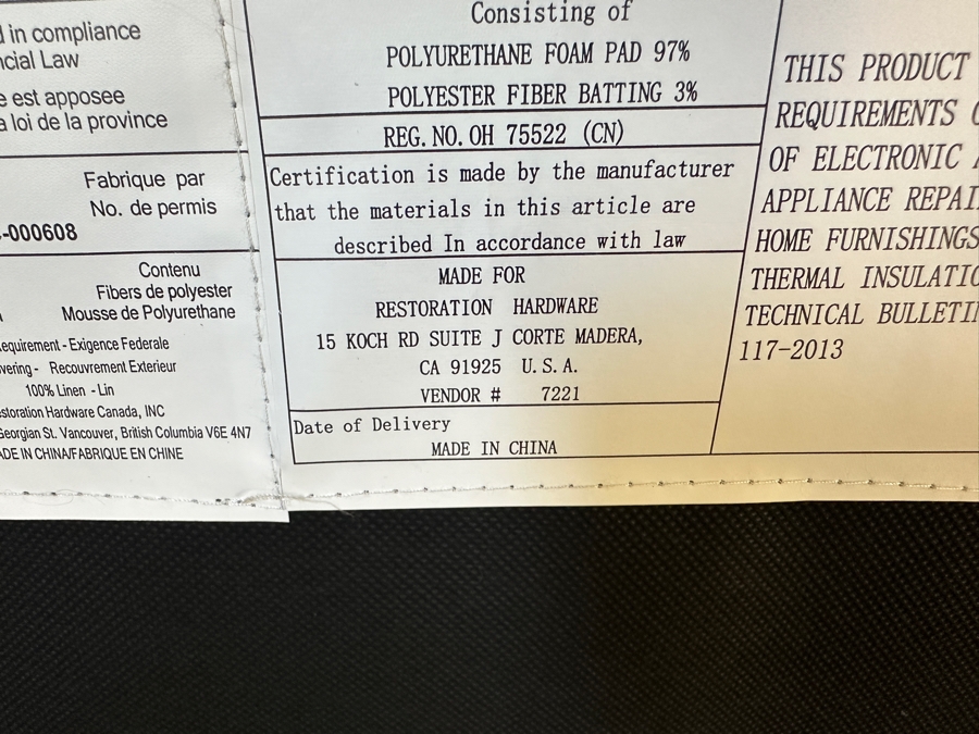 Stunning Restoration Hardware Wooden Dining Table 9' X 43.5' X 29.5'H With Eight Restoration Hardware Dining Chairs [Photo 16]