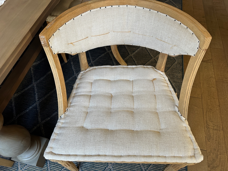 Stunning Restoration Hardware Wooden Dining Table 9' X 43.5' X 29.5'H With Eight Restoration Hardware Dining Chairs [Photo 15]