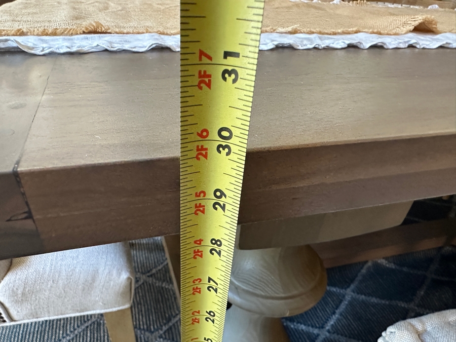 Stunning Restoration Hardware Wooden Dining Table 9' X 43.5' X 29.5'H With Eight Restoration Hardware Dining Chairs [Photo 22]