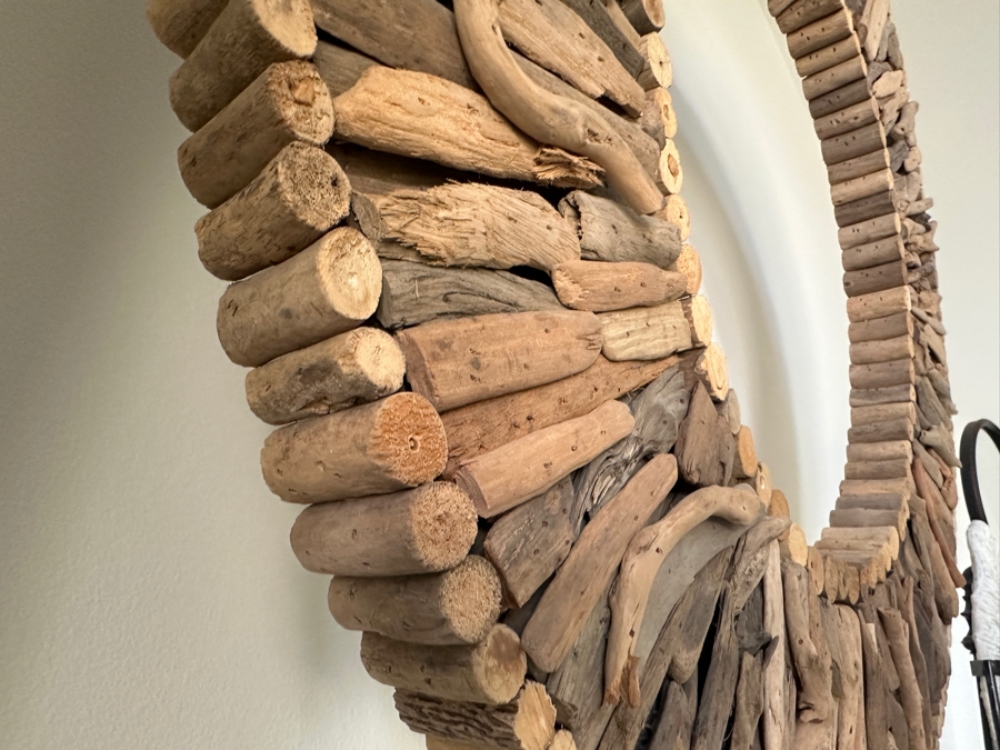 Large Circular Cork & Branch Sculpture On Metal Stand 31.5W X 38H [Photo 4]