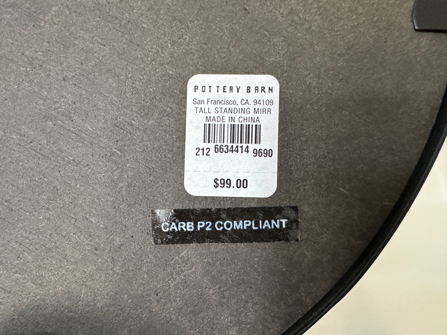 Pottery Barn Tall Metal Standing Mirror 29'H Retails $99 [Photo 5]