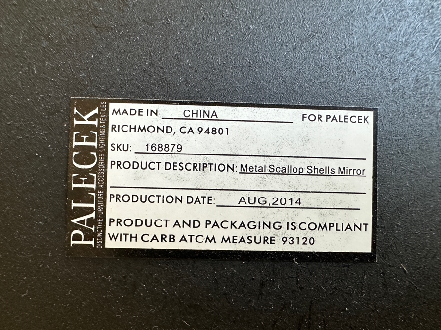 Palecek Metal Scallop Shells Wall Mirror 35'W [Photo 4]