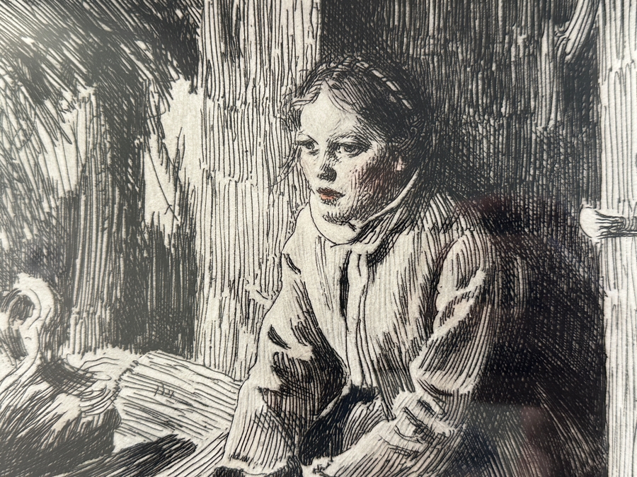 Signed Jacobi Re-Proof Etching After Anders Zorn 'Valkulla' 8 X 12 Framed 14 X 20 [Photo 3]