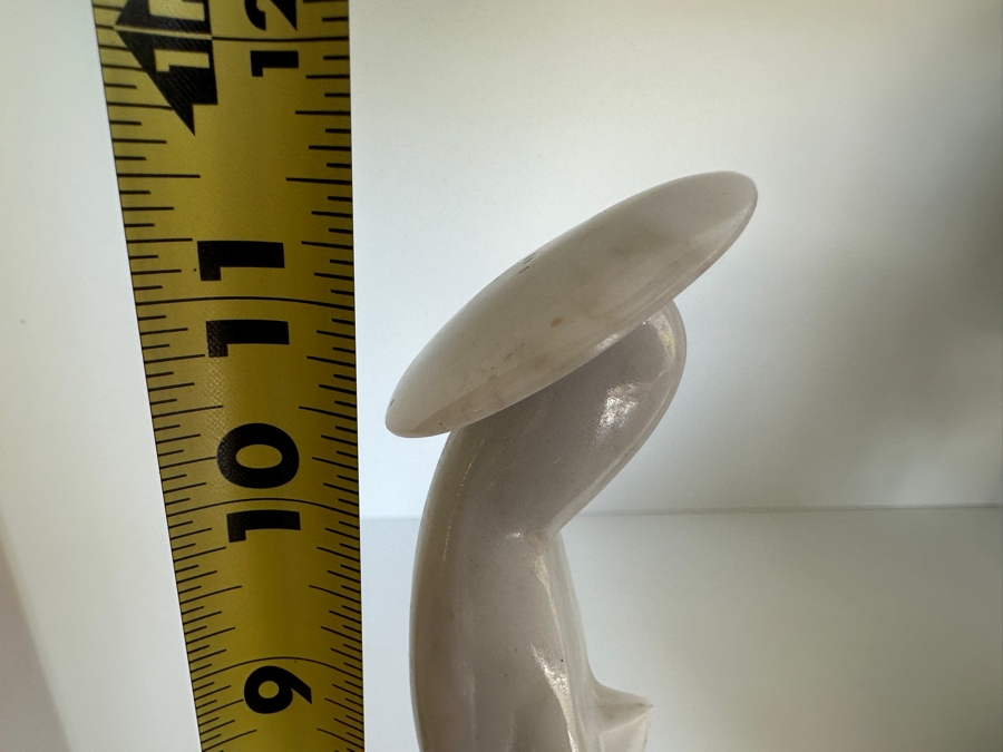 White Marble Statue Of The Virgin Mary Madonna On Acrylic Base 11.5'H [Photo 7]