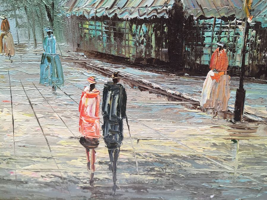 Original Painting City Scene by Garber [Photo 5]