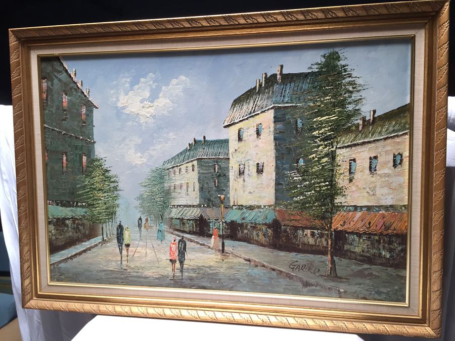 Original Painting City Scene by Garber