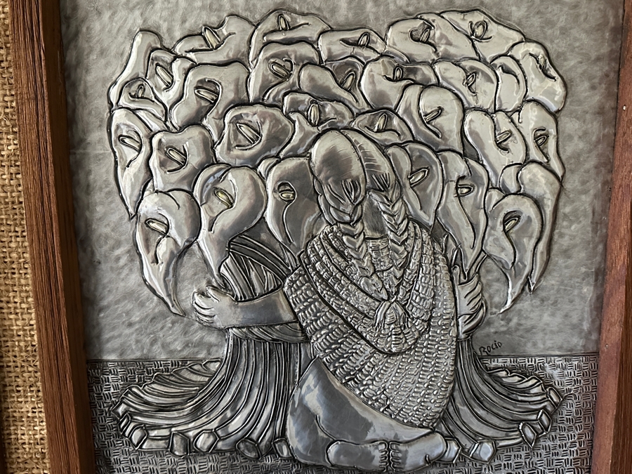 Rocio Sanchez Original Repousse Aluminum Artwork Framed [Photo 3]