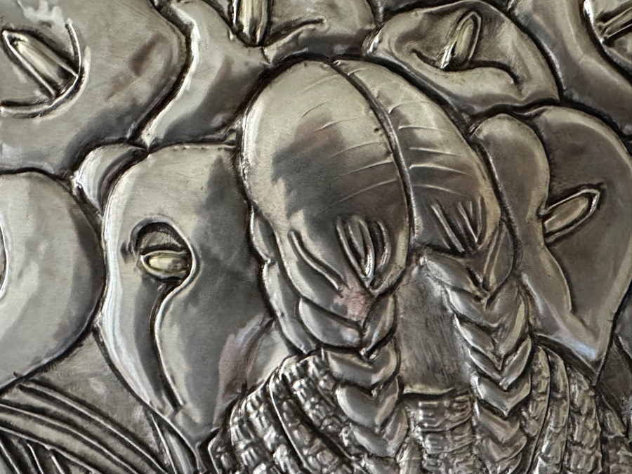 Rocio Sanchez Original Repousse Aluminum Artwork Framed [Photo 4]