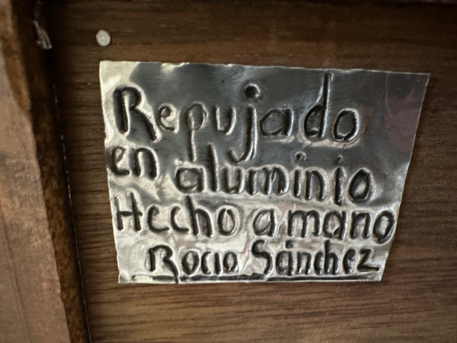 Rocio Sanchez Original Repousse Aluminum Artwork Framed [Photo 7]