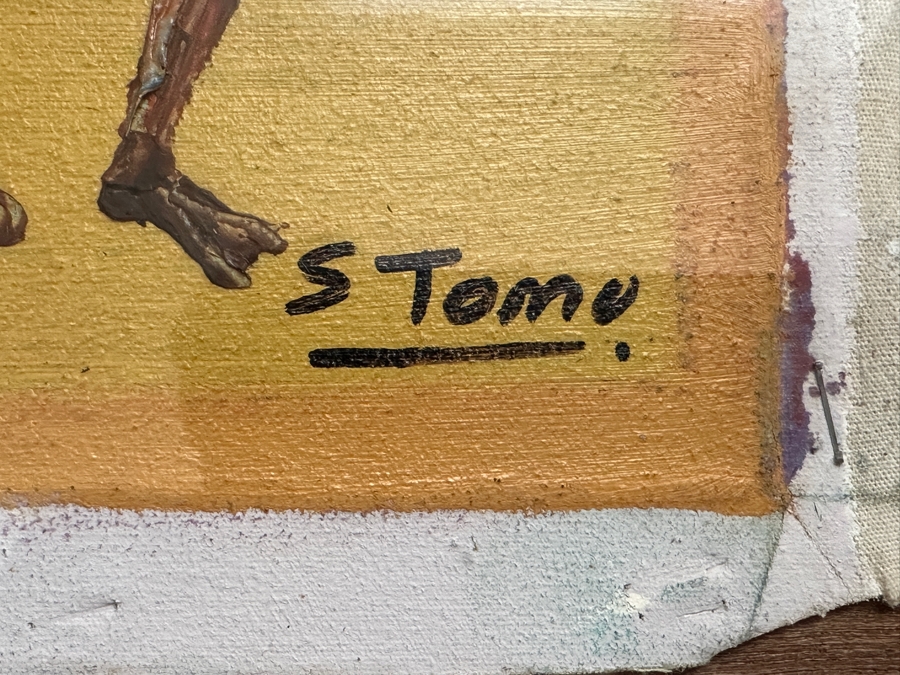 Original Bali Painting On Canvas By S. Tomo [Photo 4]