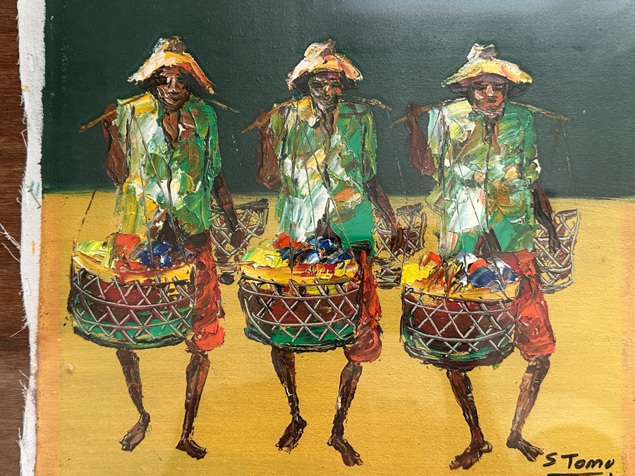 Original Bali Painting On Canvas By S. Tomo [Photo 3]