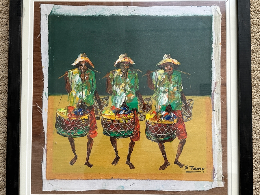 Original Bali Painting On Canvas By S. Tomo