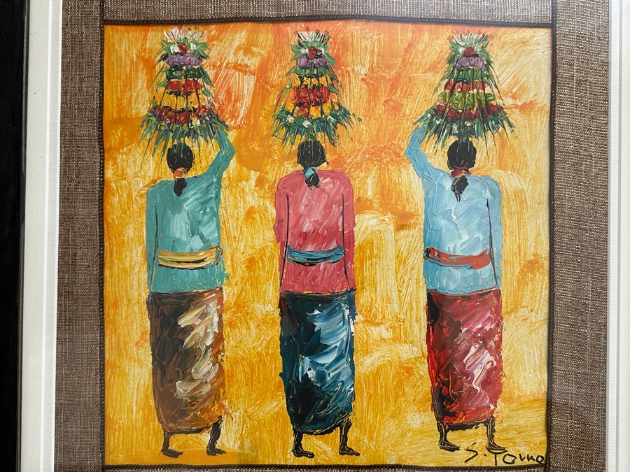 Original Bali Painting On Canvas By S. Tomo