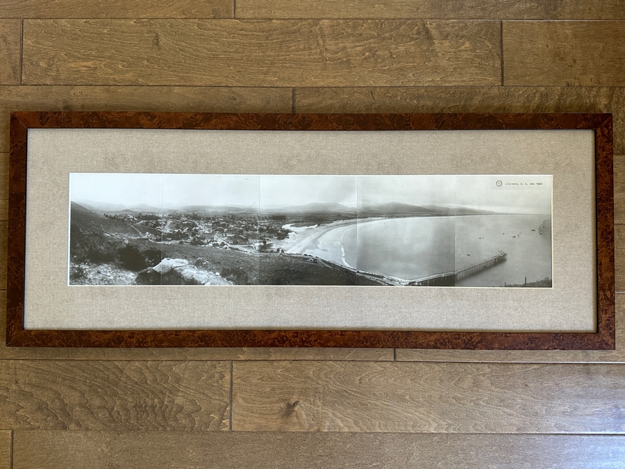 Antique 1926 Panoramic Photograph Of Ensenada, Mexico 34.5 X 8 Framed 43 X 16.5 [Photo 2]