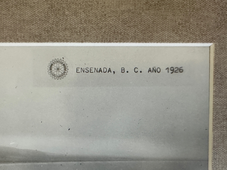 Antique 1926 Panoramic Photograph Of Ensenada, Mexico 34.5 X 8 Framed 43 X 16.5 [Photo 3]