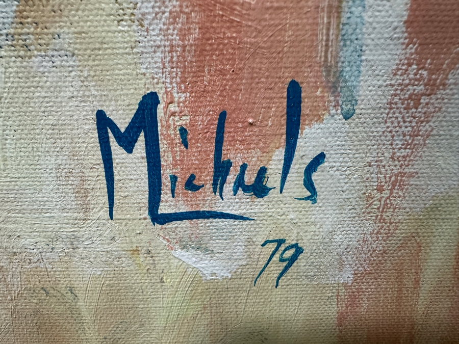 Just Added - Michaels Original Diptych Modern Expressionist Oil Painting On Canvas Titled 'Flight Of Nature' Signed And Dated 1979 96' X 60' Appraised At $4,500 [Photo 9]