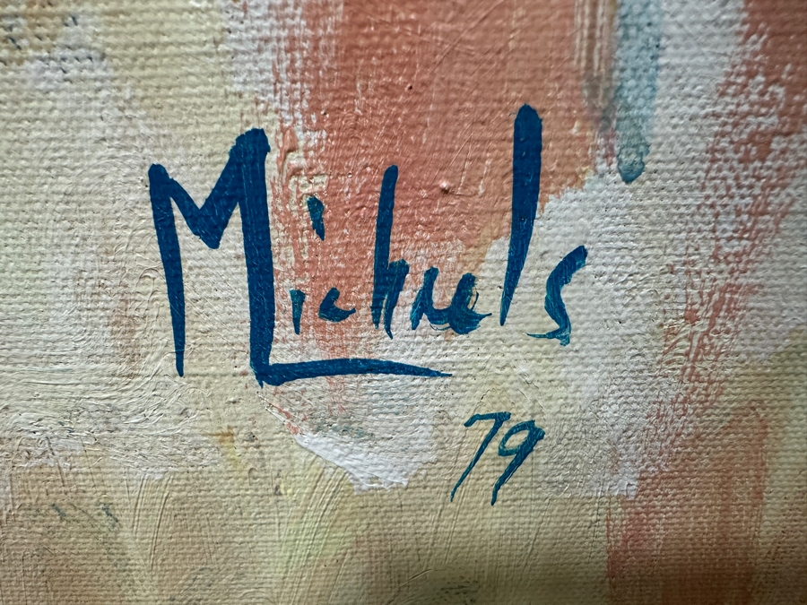 Just Added - Michaels Original Diptych Modern Expressionist Oil Painting On Canvas Titled 'Flight Of Nature' Signed And Dated 1979 96' X 60' Appraised At $4,500 [Photo 10]