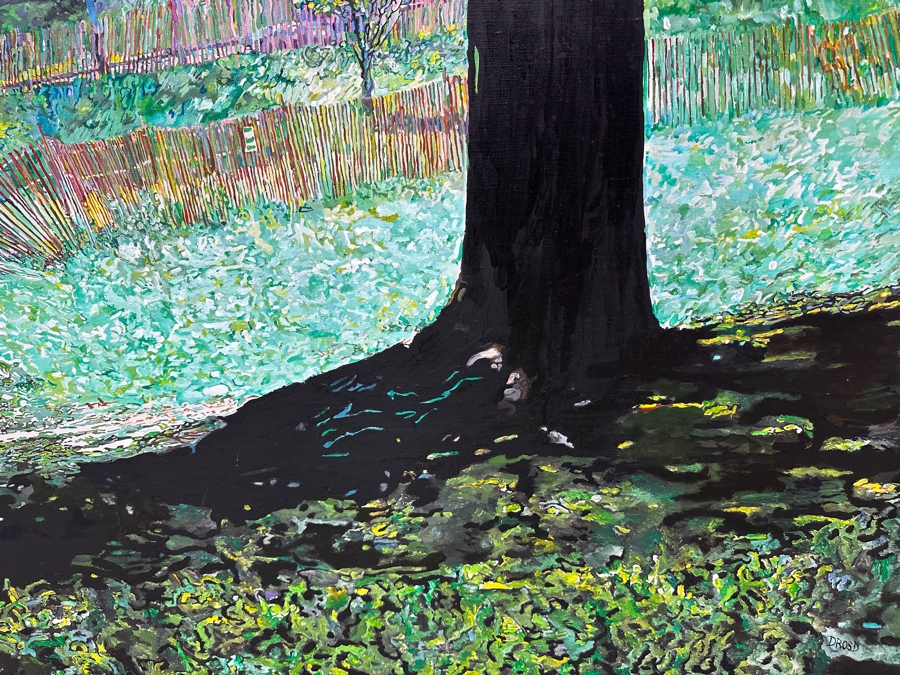 Just Added - Nancy Drosd (1918-2018, American) Original Landscape Painting On Canvas Titled 'Central Tree' 48 X 60 Appraised At $3,950 [Photo 4]