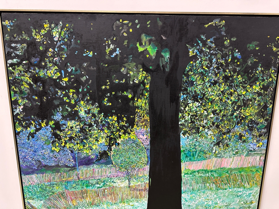 Just Added - Nancy Drosd (1918-2018, American) Original Landscape Painting On Canvas Titled 'Central Tree' 48 X 60 Appraised At $3,950 [Photo 2]