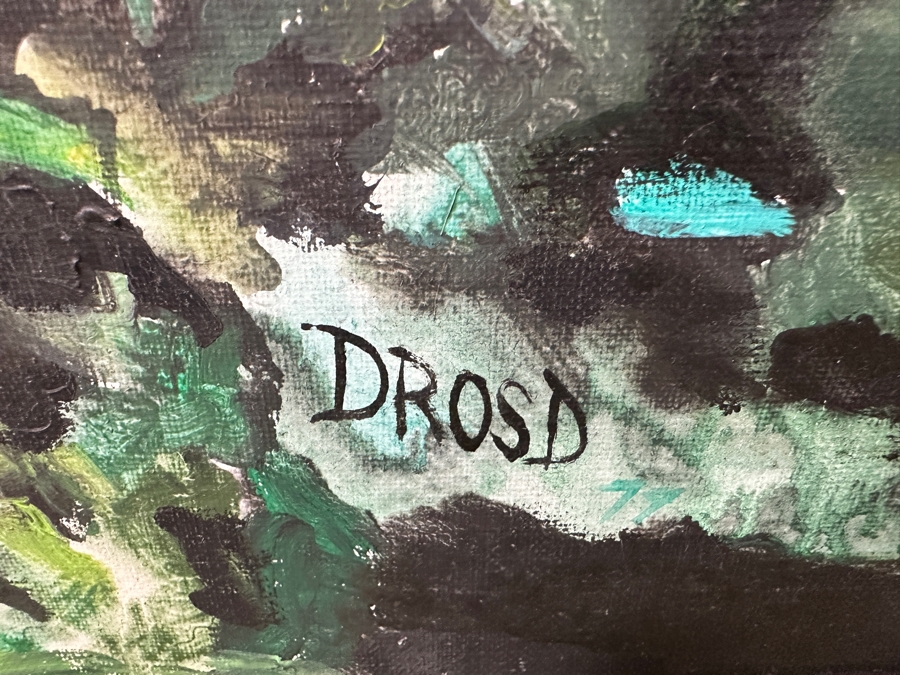 Just Added - Nancy Drosd (1918-2018, American) Original Landscape Painting On Canvas Titled 'Central Tree' 48 X 60 Appraised At $3,950 [Photo 6]