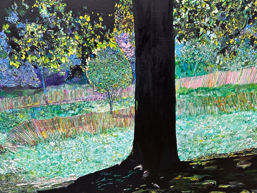 Just Added - Nancy Drosd (1918-2018, American) Original Landscape Painting On Canvas Titled 'Central Tree' 48 X 60 Appraised At $3,950 [Photo 3]