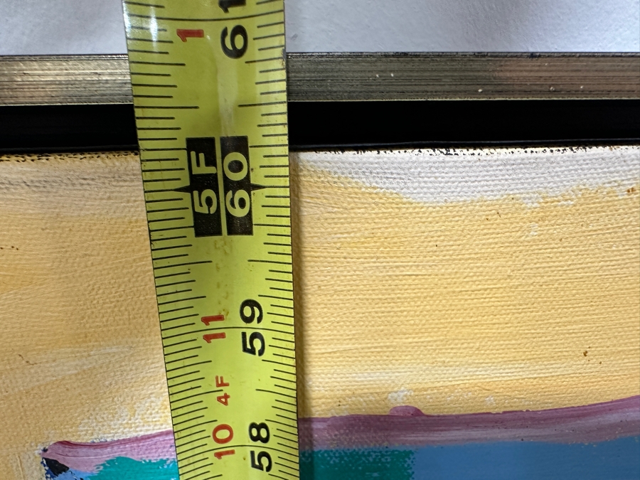 Just Added - Michaels Original Modern Expressionist Oil Painting On Canvas Titled 'The Artist Studio' Signed And Dated 1979 48' X 60' Appraised At $1,500 [Photo 13]