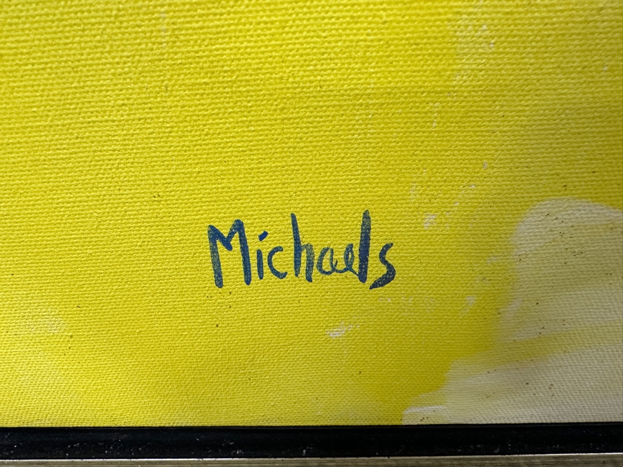 Just Added - Michaels Original Modern Expressionist Oil Painting On Canvas Titled 'The Artist Studio' Signed And Dated 1979 48' X 60' Appraised At $1,500 [Photo 11]