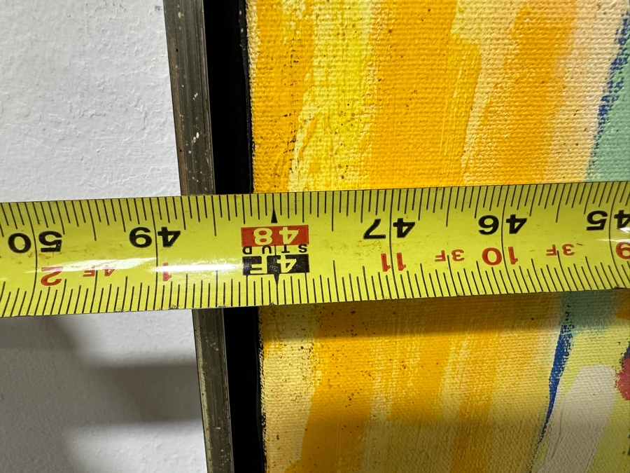 Just Added - Michaels Original Modern Expressionist Oil Painting On Canvas Titled 'The Artist Studio' Signed And Dated 1979 48' X 60' Appraised At $1,500 [Photo 12]