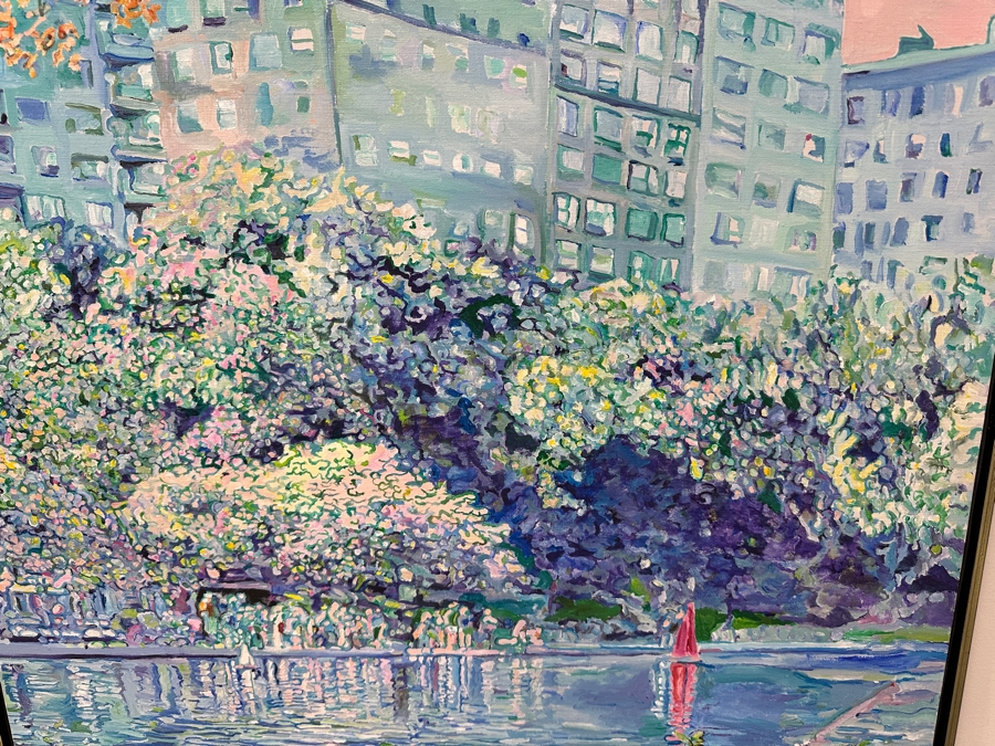 Just Added - Nancy Drosd (1918-2018, American) Original Landscape Painting On Canvas Titled 'Central Park (NYC)' 30 X 40 Appraised At $4,250 [Photo 6]